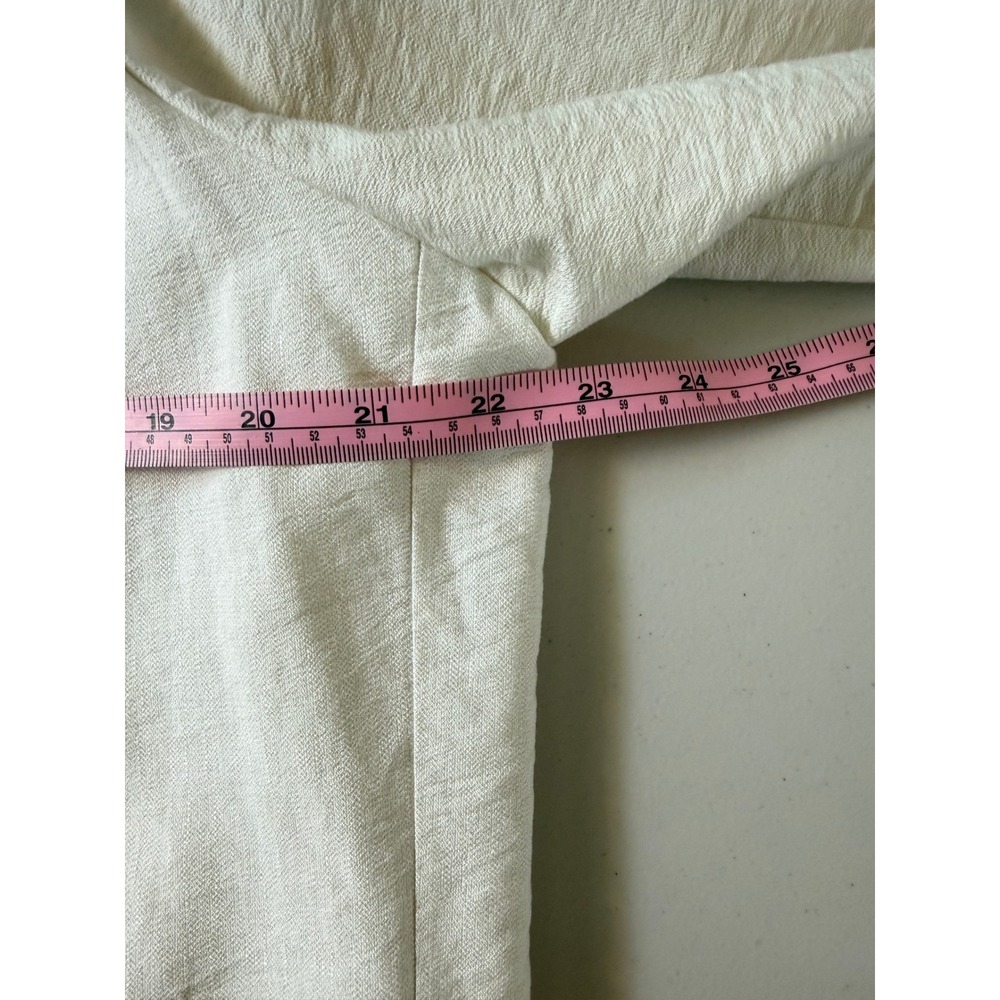 And Now This Womens Oversized One-Button Textured Blazer Cream Ivory Large L - Picture 8 of 10